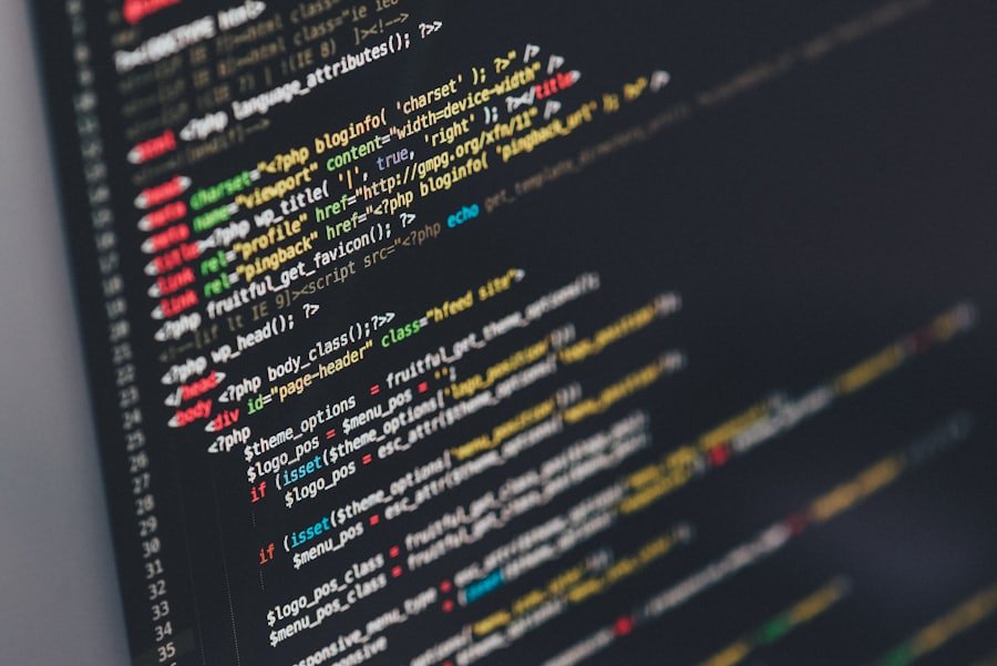 Close-up of code on a computer screen